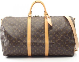 Louis Vuitton Brown Coated Canvas Pvc Leather Boston Bag (Pre-Owned)