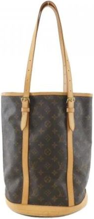 Louis Vuitton Pre-owned Bucket Bags, female, Brown, Size: ONE SIZE Pre-owned Canvas Bucket Bag