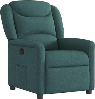 vidaXL Sillón reclinable de tela verde oscuro vidaXL