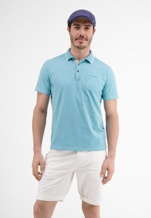 Lerros Poloshirt LERROS LERROS Poloshirt mit Finelinerstreifen, Herren, Gr. S, blau (light turquoise), 100% Baumwolle, Shirts Poloshirt