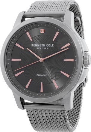 Kenneth Cole Genuine Diamond Quartz Grey Dial Mens Watch KCWGG7001205