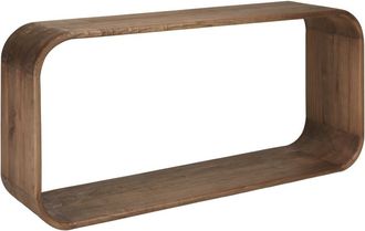 Macabane Consola de dise&ntilde;o redondeado de madera de mindi