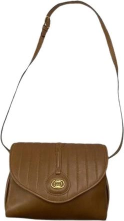 Gucci Pre-owned Cross Body Bag - Dames - Vintage Schoudertas - Bruin - ONE Size - Leer - Vintage