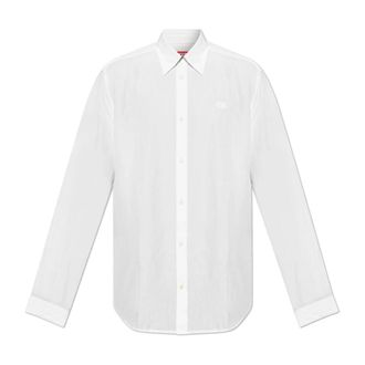 Diesel S-Simply-Pgbs Overhemd - Heren - Zakelijke Overhemden - Wit - 2XL - Linnen - Overhemden