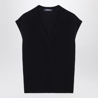 Max Mara S Max Mara Navy Blue Wool Vest