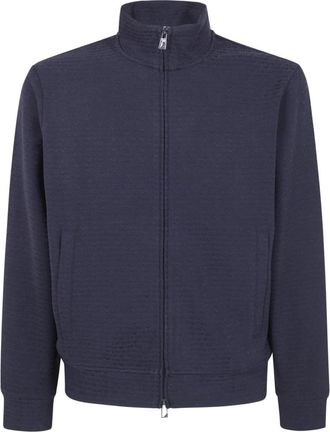 Emporio Armani Sweatshirts - Heren - Vesten met rits - Blauw - XL - Hoodies & sweatvesten