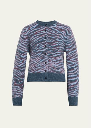 3.1 Phillip Lim Tiger-Print Alpaca-Blend Cardigan