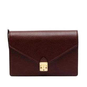 Saint Laurent Pre-owned Clutches, female, Red, Size: ONE SIZE Pre-owned Leather Clutch