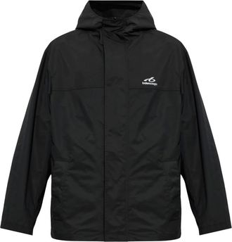 Balenciaga Fitness, Heren, Zwart, 2Xl, Jas met opgedrukt logo