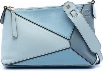 Loewe Pre-owned Loewe Mini Tricolor Calfskin Puzzle Crossbody ZX8IL87SQHVNWHKU