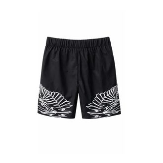 Marcelo Burlon Beachwear, male, Black, Size: XL Popeline Bermuda