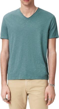 John Varvatos Miles Slub Cotton T-Shirt in Fog at Nordstrom, Size Xx-Large