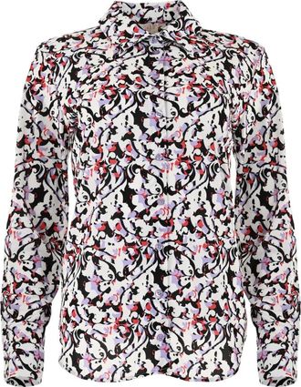 Maicazz Kleurrijke Moza&iuml;ekblouse - Dames - Overhemden - Paars - S - Overhemden