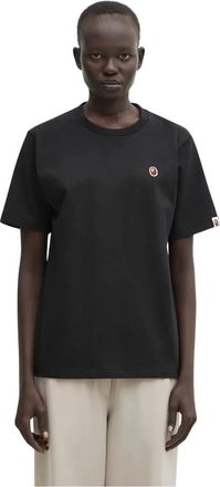 A Bathing Ape A Bathing Ape, Tops, Dames, Zwart, S, Katoen, Ape Head One Point T-shirt