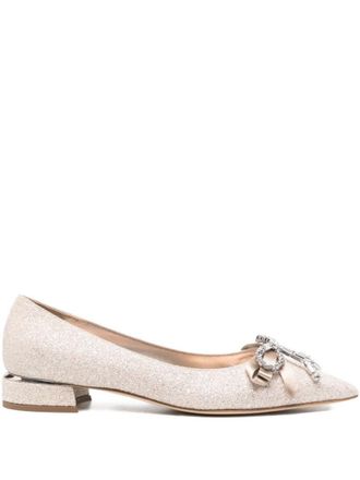Jimmy Choo London Golden Auria Ballet Flats