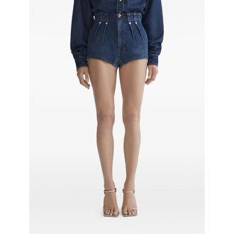 MUGLER Pleated Mini Shorts