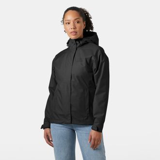 Helly Hansen Regenjacke HELLY HANSEN W SEVEN J JACKET, Damen, Gr. XXL, schwarz, Obermaterial: 100% Polyester. Futter: 100% Polyester, normal, Jacken Regenjacke, mi