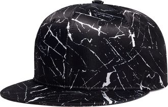 Generic Flat Bill Visor Classic Snapback Hat Blank Adjustable Brim High Top End Trendy Color Style Plain Tone Baseball Cap