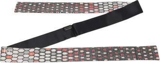 Bulgari Foulard in seta con stampa geometrica - Nero