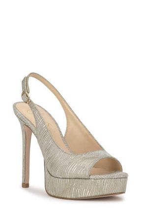Jessica Simpson Sibilla Slingback Platform Sandal in Light Gold at Nordstrom, Size 7.5