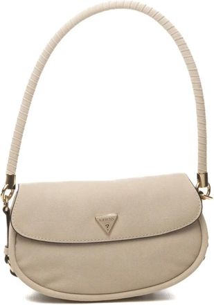 Guess Tassen, Dames, Beige, ONE Size, Leer, Danya Flap Shoulder