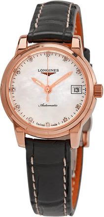 Longines Saint-Imier Automatic Diamond White Mother of Pearl Dial Ladies Watch L2.263.8.88.3