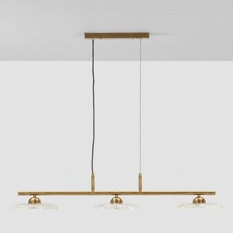 Les Tendances L&aacute;mpara Colgante De Vidrio Y Metal Emily De 3 Luces - Transparente