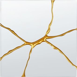Beliani Beliani - Espejo De Pared De Estilo Moderno En Color Dorado 80 X 80 Cm Coole