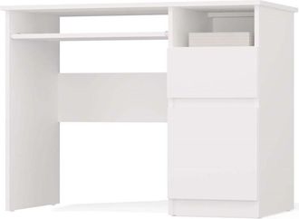 Topeshop Porto - Escritorio Inform&aacute;tico Con 1 Puerta Y 1 Caj&oacute;n A La Derecha - 51x98.5x75.5 Cm - Blanco
