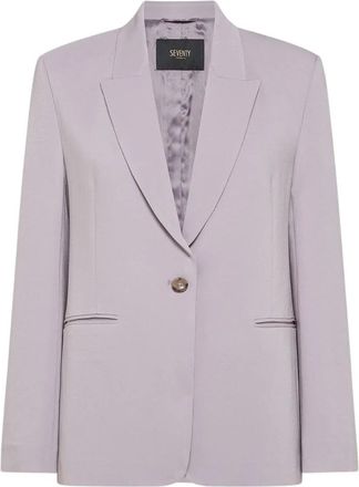 Seventy Single-breasted Cady Jacket - Dames - Blazers - Roze - M - Leer - Jassen