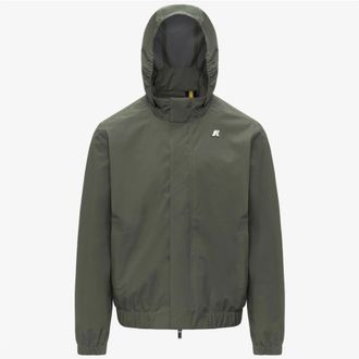 K-Way K-Way, Rain Jackets, male, Green, Size: XL Aurene Stretch 2L Hooded Jacket