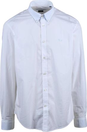 Harmont & Blaine White Cotton Elastane Stretch Shirt