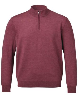 CHARLES TYRWHITT Merino Wool Zip Neck Sweater