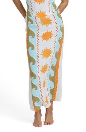Billabong Tides Call Cotton Blend Midi Skirt in Salt Crystal at Nordstrom Rack, Size X-Small