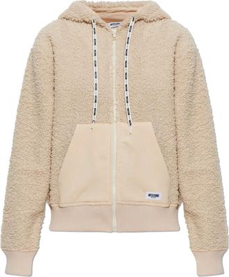 Moschino Felpa in pile Sherpa - - Sweatshirts & Hoodies - Donna - Beige - M