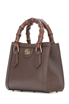 Gucci Womens Diana Top Handle Bag Taupe Calf Skin