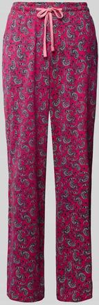Christian Berg Pyjama-Hose mit elastischem Bund in Fuchsia, Größe XXL