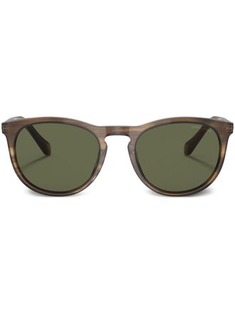 Giorgio Armani Zonnebril met rond montuur - Groen