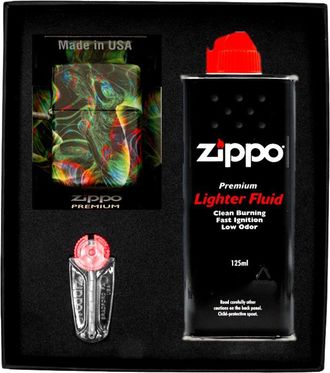 OEM Encendedor Zippo Psychedelic Swir Design Set De Regalo N.&deg; 1