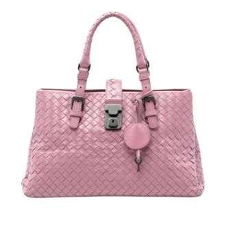 Bottega Veneta Pre-owned Handbags, female, Pink, Size: ONE SIZE Pre-owned Roma Satchel