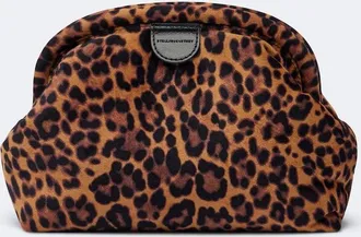 Stella McCartney Falabella Small leopard-print velvet clutch