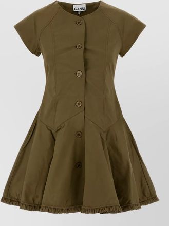Ganni stretch cotton mini dress