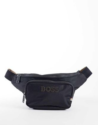 Boss Orange by Hugo Boss Boss - Catch - Marsupio nero con logo tono su tono