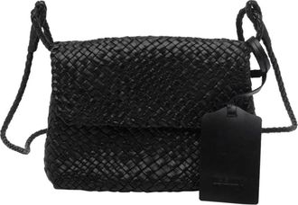 Ibeliv Paris Woven Crossbody Bag - Dames - Schoudertassen - Zwart - ONE Size - Leer - Tassen