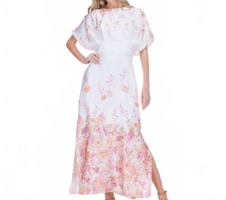 Jade Yoga The Catarina Blossom Silhouette Maxi Dress In White