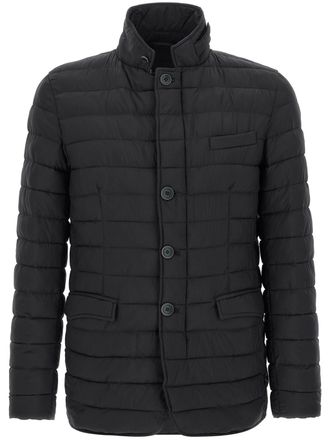 Herno Black Legend Quilted Stand Collar Jacket