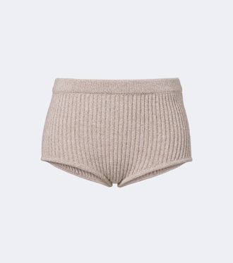 Magda Butrym Ribbed-knit wool shorts
