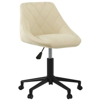 vidaXL Vidaxl - Silla De Comedor Giratoria De Terciopelo Crema