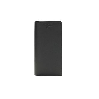 Saint Laurent Cartera de piel granulada con m&uacute;ltiples ranuras para tarjetas - Accessories - Hombre - Negro - ONE SIZE