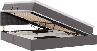 vidaXL Storage Bed with Mattress Grey 160 x 200 cm Faux Leather vidaXL